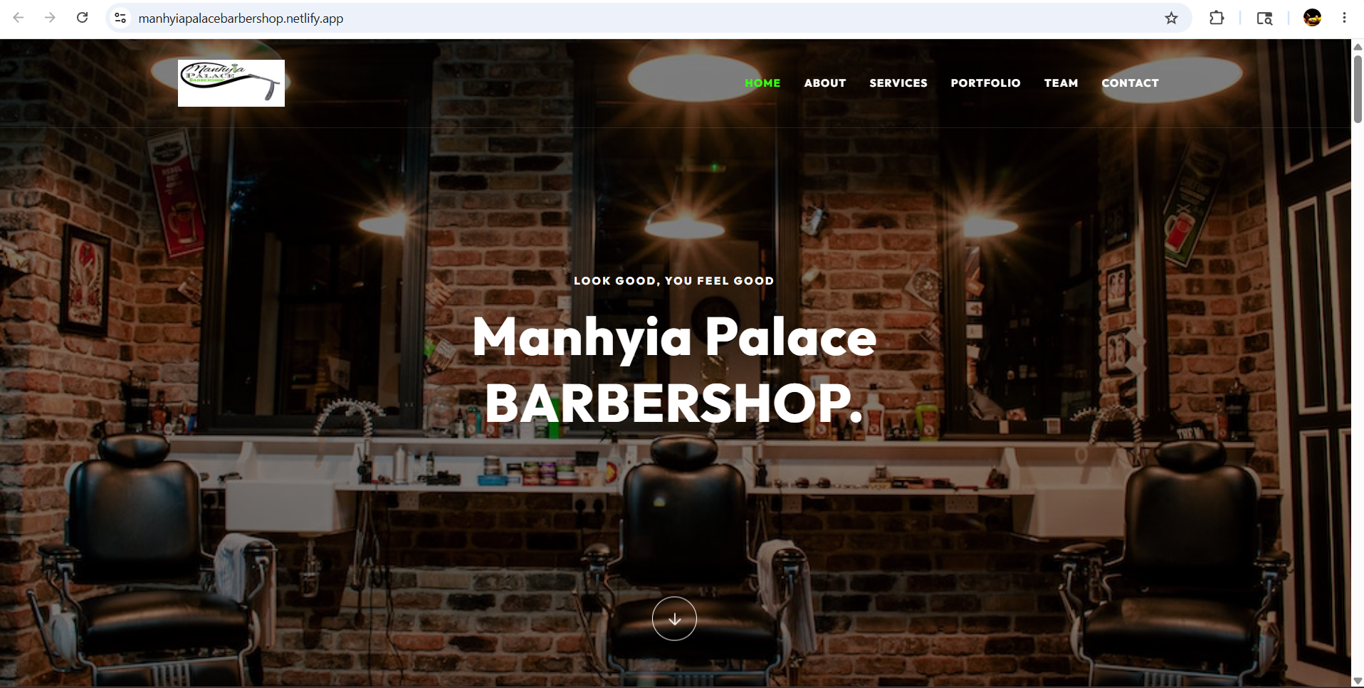 Custom web design for a local barbershop